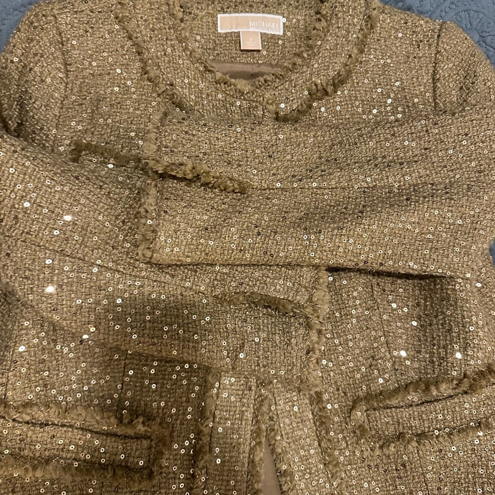 Cropped gold jacket - Picture 6 of 9